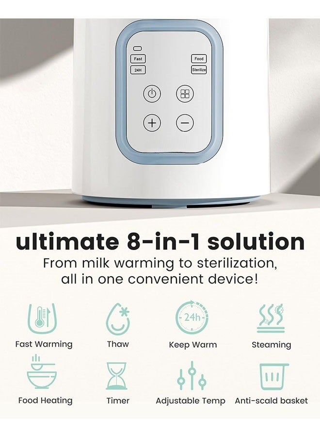 DAKS 8-in-1 Baby Bottle Warmer – Fast Milk Heating, Steam Sterilizer, Food Heater, Auto Shut-Off, Timer, Fits All Bottle Types - Image 3
